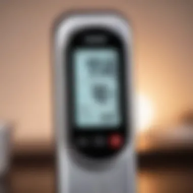 Digital Thermometer in Action Close-up of a digital thermometer displaying temperature