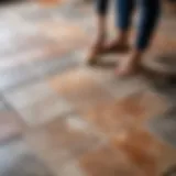 Drying time of floor tiles