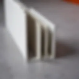 Detailed view of drywall profiles showcasing different types.