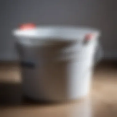 Close-up view of a plastic bucket emphasizing durability and flexibility