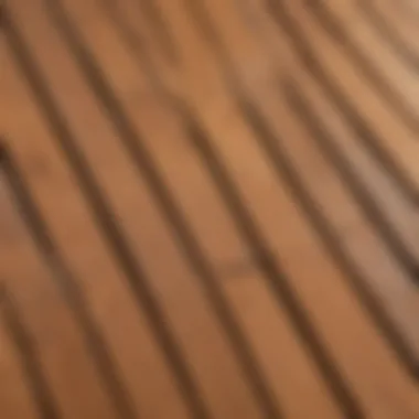 Surface Texture of a High-Quality Terrace Board Close-up of a durable terrace board showcasing its texture