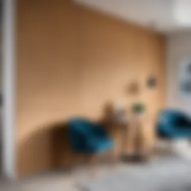 Innovative Use of Fiberboard in Interiors A modern interior design featuring fiberboard panels seamlessly integrated