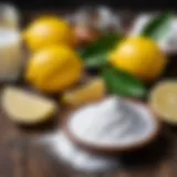 Fresh lemon and baking soda for odor removal