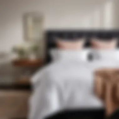 Elegant Bedroom with Percale Sheets Elegant bedroom setup featuring percale sheets and coordinated decor