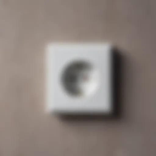 Close-up of a TV socket installation showcasing technical details