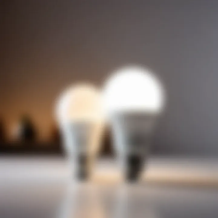 A comparison of traditional and smart bulbs showcasing energy efficiency