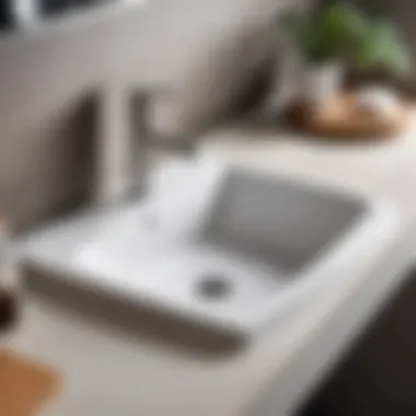 Illustration of ergonomic sink placement for accessibility