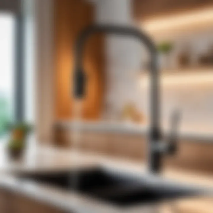 A stylish kitchen faucet showcasing design and functionality