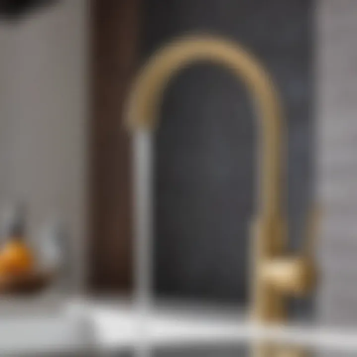 Diverse types of faucets displayed in a modern setting