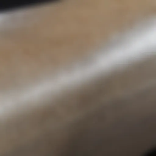 Close-up view of fiberglass handle showcasing its texture and durability.