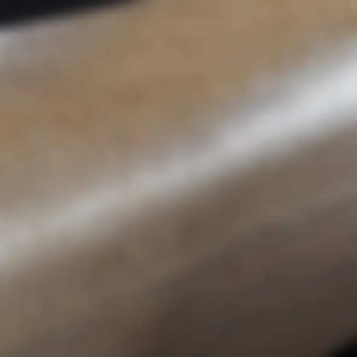 Close-up view of fiberglass handle showcasing its texture and durability.