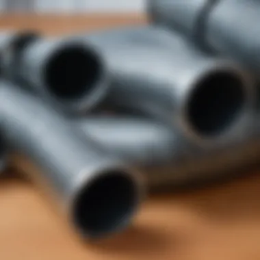 Finished Installation of Joined Flexible Ducts Finished installation of joined flexible ducts
