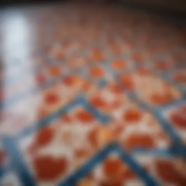 Showcase of a Completed Tiled Floor Project A beautifully tiled floor showcasing a completed project