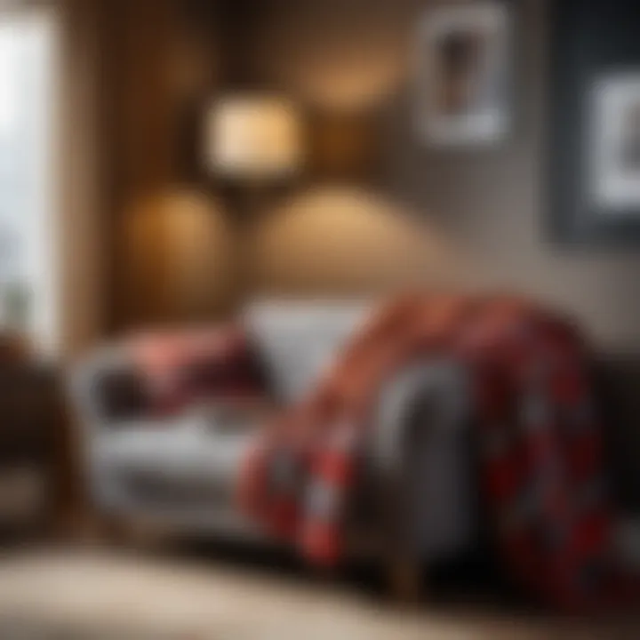 Cozy interior decor featuring flannel