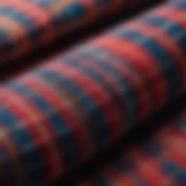 Close-up view of flannel fabric showcasing its texture