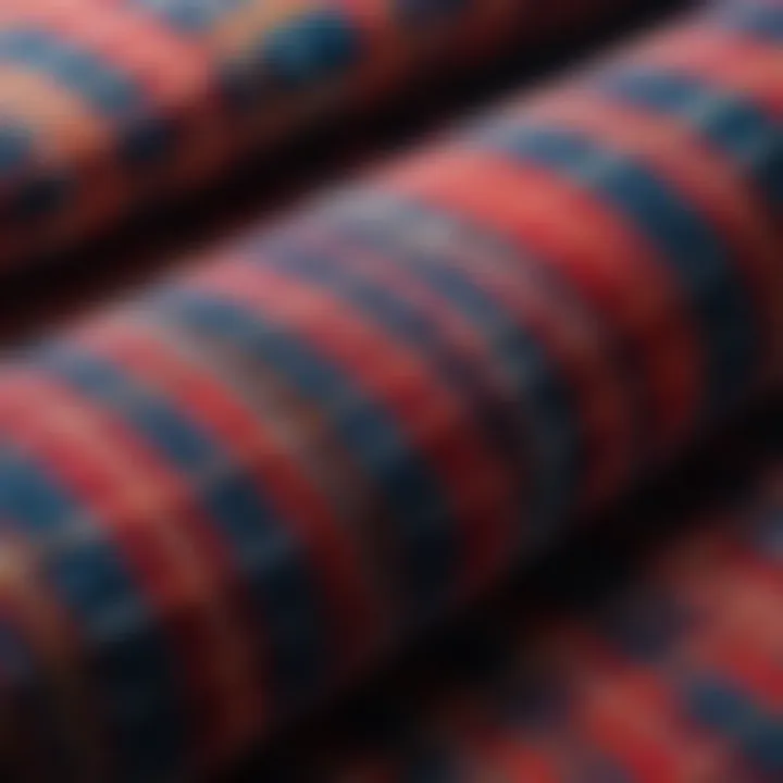 Close-up view of flannel fabric showcasing its texture