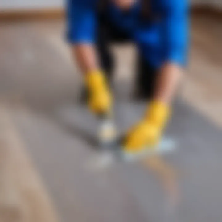 Application technique of paint on the floor