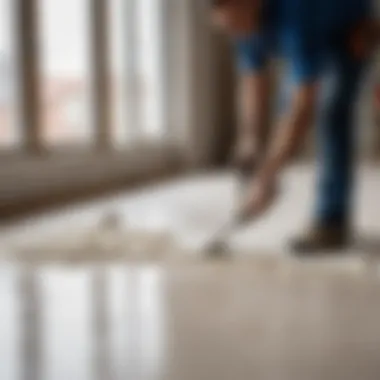 Gypsum screed application techniques