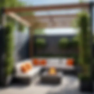 Creating Functional Outdoor Zones An organized outdoor space with functional zones for relaxation and entertainment
