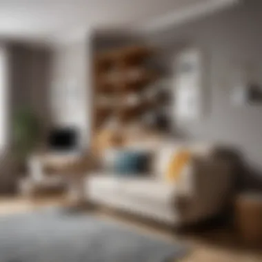 Stylish Compact Furniture for Studio Living Modern compact furniture arrangement for a studio