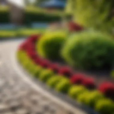 Installation of a garden border with detailed focus on materials