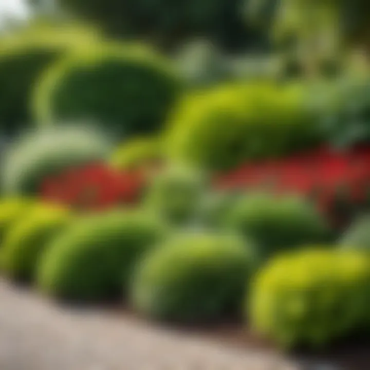 Comparison of various garden border types in a landscaped setting