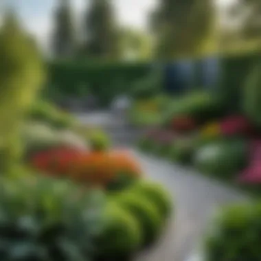 Showcase of a Well-Designed Garden A beautifully landscaped garden showcasing various plants and flowers