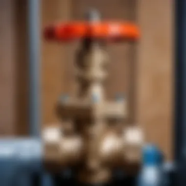 A close-up view of a valve showcasing its intricate design and functionality