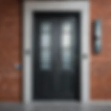 Completed Installation Overview Finalized metal door installation showcasing durability