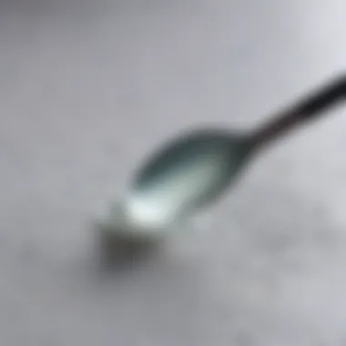 A close-up view of silicone adhesive on a surface