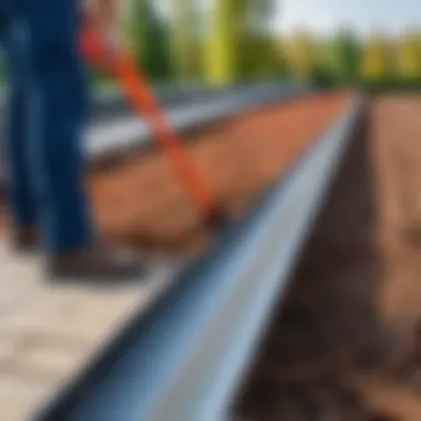 Preparing the Installation Area Well-prepared area for gutter mounting highlighting safety measures