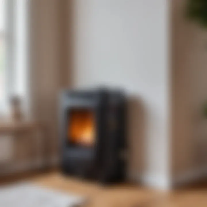 A safe installation of a gas heater in a cozy home environment