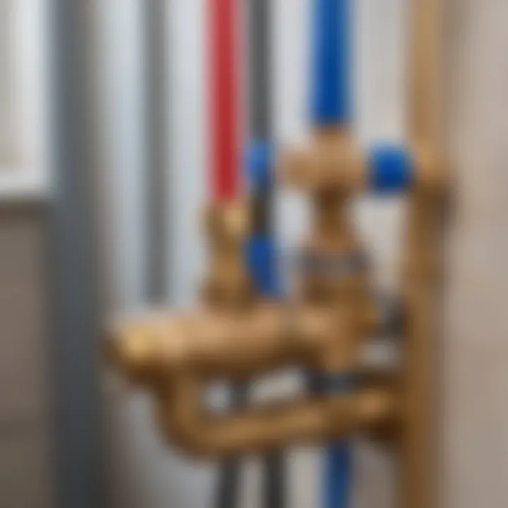 Illustration of valve installation in a heating setup