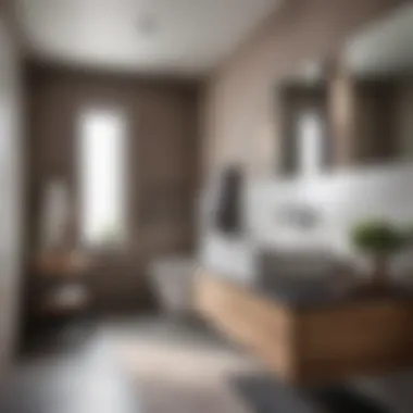 Elegant bathroom with sink at optimal height