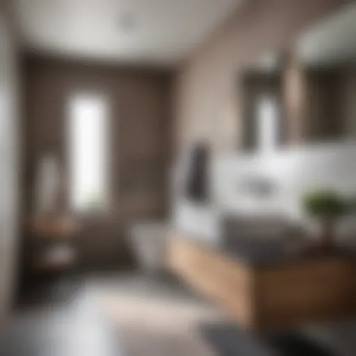 Elegant bathroom with sink at optimal height