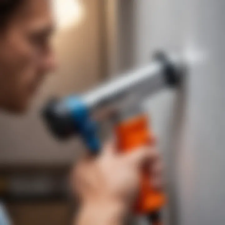 Close-up of a high-quality caulking gun