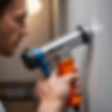 Examining Premium Caulking Guns Close-up of a high-quality caulking gun