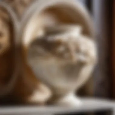Alabaster in Decorative Mold Alabaster setting in a decorative mold