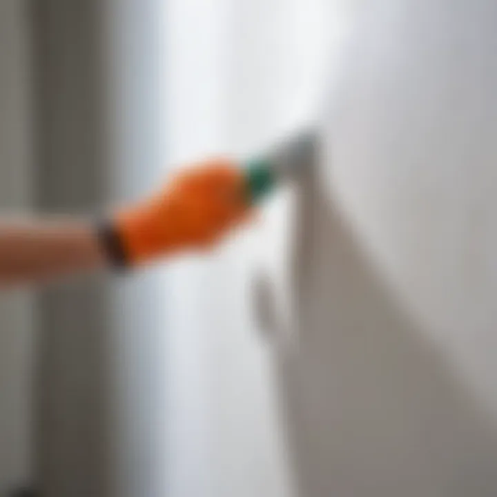 Adhesive application on drywall