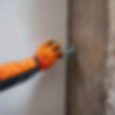 Final inspection of a well-aligned wall corner