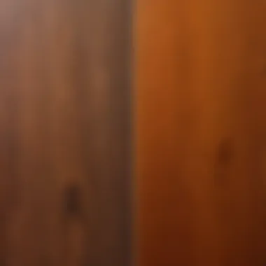 Wood Surface Transformation with Goi Paste Before and after comparison of a polished wooden surface
