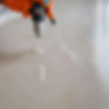 Application of sealant on a smooth surface