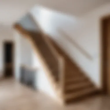 Completed wooden staircase showcasing posts Finished wooden staircase with expertly installed posts