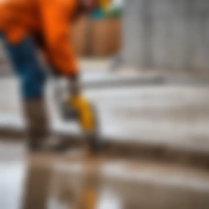 Concrete pouring for the foundation