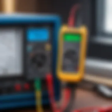 Understanding Voltage Tester Functionality Close-up view of a voltage tester on wires