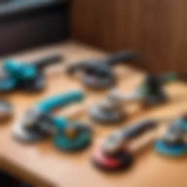 Explore Various Types of Angle Grinders Different types of angle grinders displayed on a table