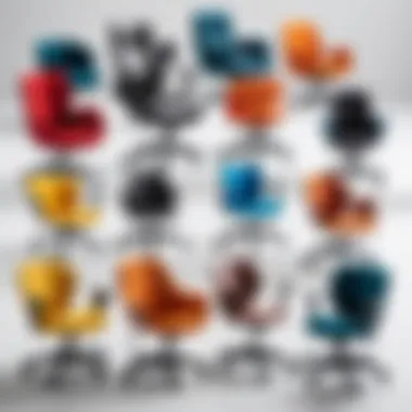 Variety of Computer Chair Styles Different styles of computer chairs displayed