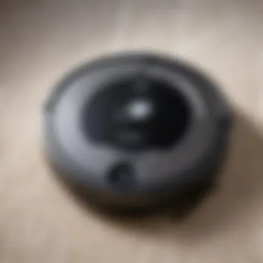 Detailed Features of Robot Vacuums Close-up of robot vacuum features and controls