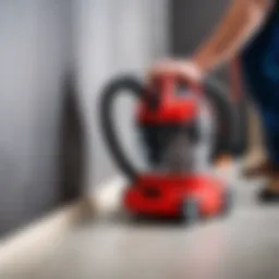 High-performance vacuum cleaner designed for wall groove cutting tools.