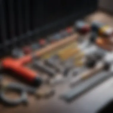 Essential Tools for Radiator Maintenance Tools for radiator maintenance laid out neatly